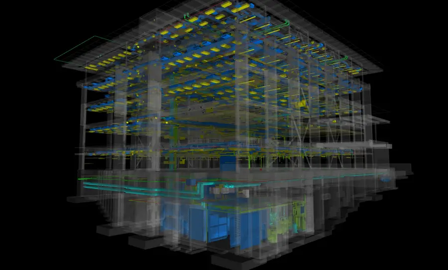 Full building isometric BIM model
